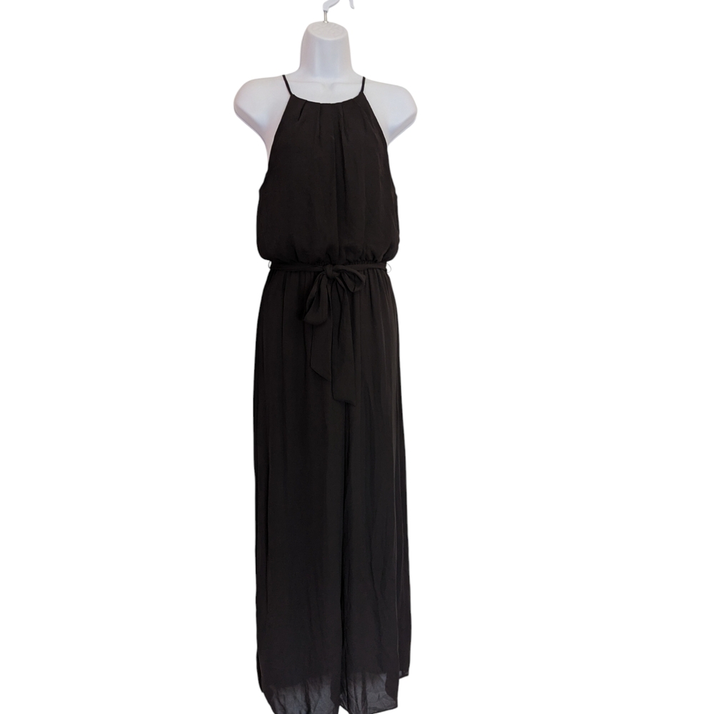 Lush black high neck romper